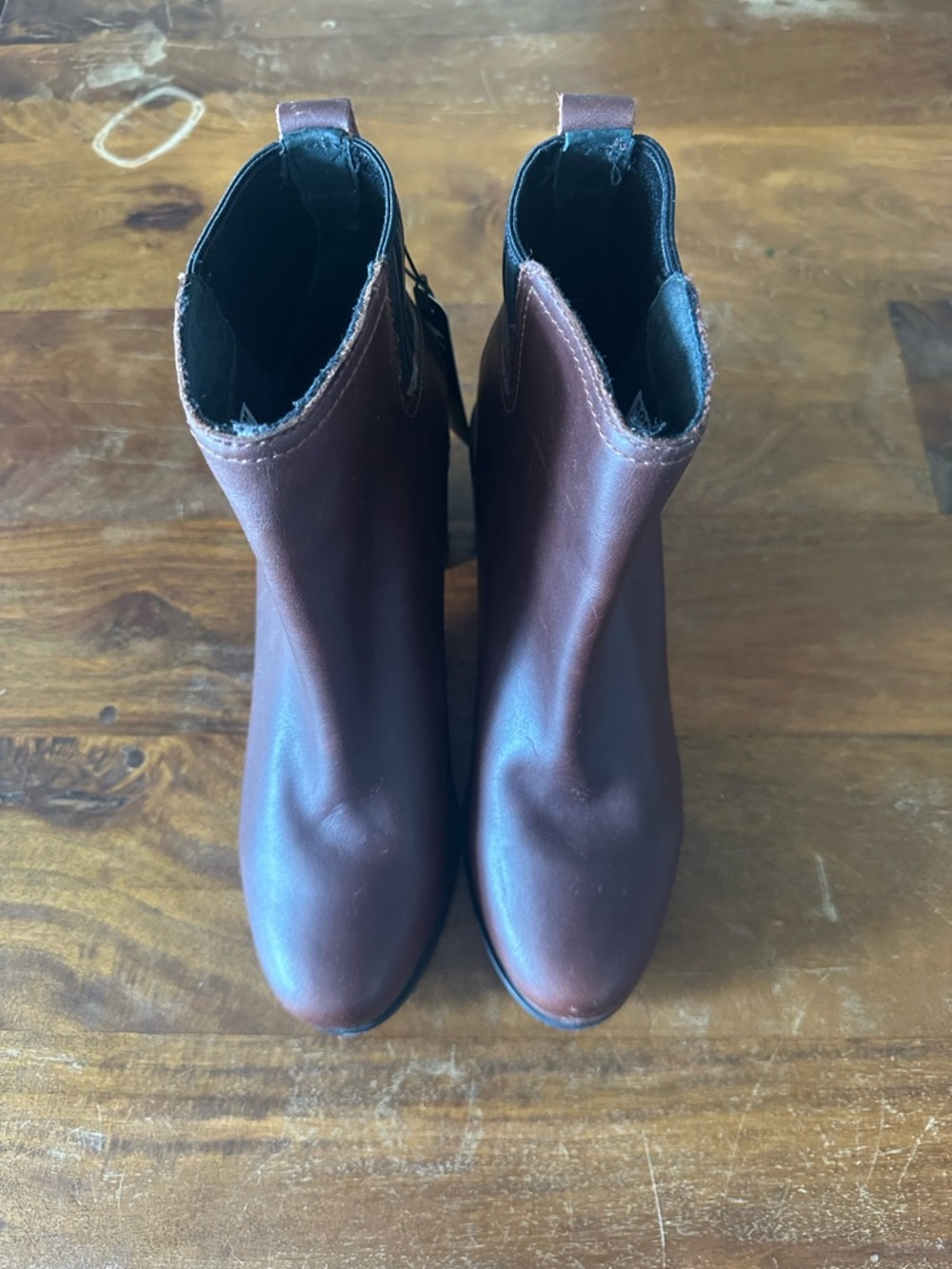 Sorel Women's Brown Leather Block Heel Ankle Boots ladies 8.5 NWT - Picture 2 of 7